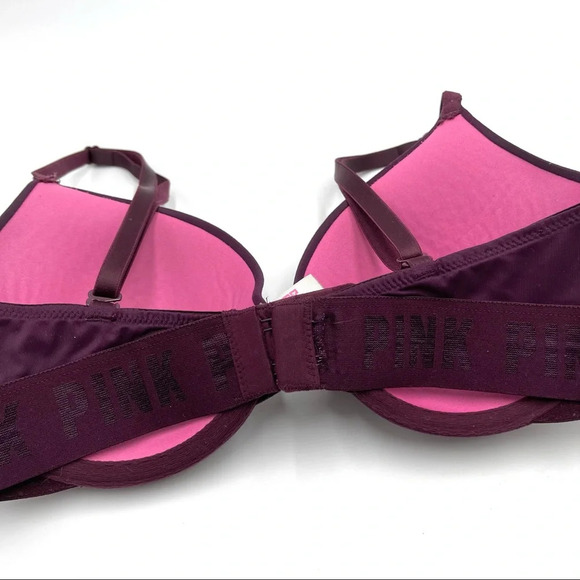 Victorias Secret PINK purple wear everywhere t-shirt lightly lined bra 32D - Picture 6 of 6